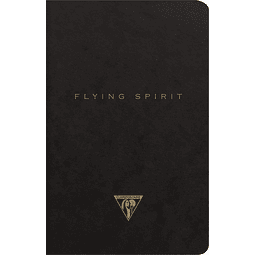 Clairefontaine Flying Spirit - Cuaderno (lomo cosido, lomo negro, 11 x 17 cm, forrado, 48 hojas, 90 g)