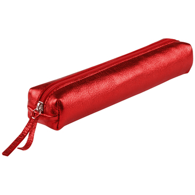 Estuche CUERO SLIM 4x2,5x19,5cm, Rojo