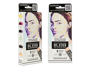 Set Óleo en Barra mini 6 Colores 12ml. TONOS CLAROS