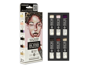 Set Óleo en Barra mini 6 Colores 12ml. TONOS OSCUROS