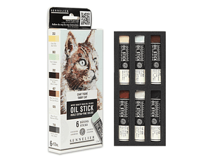 Set Óleo en Barra mini 6 Colores 12ml. GATO ATIGRADO