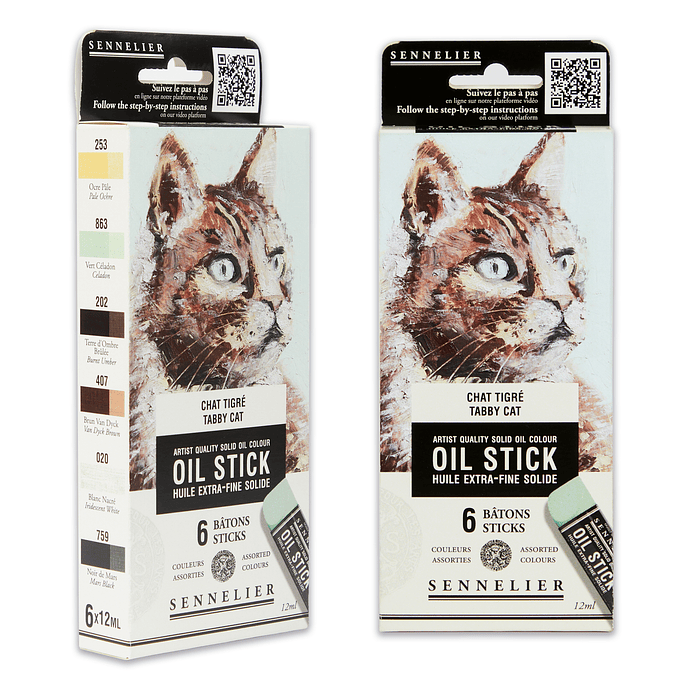 Set Óleo en Barra mini 6 Colores 12ml. GATO ATIGRADO 2