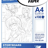 Papel Manga Sketch con Marco Simple - (2 tamaños)