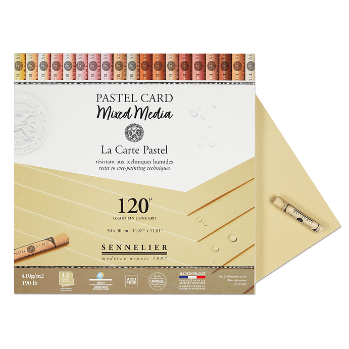 Bloc PASTEL CARD MIX MEDIA 12 Hojas 14