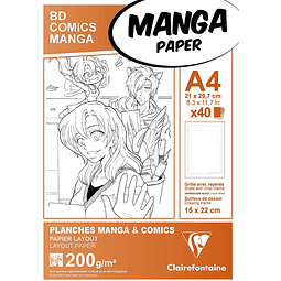 Papel Manga Multi-Técnica con marco simple (2 tamaños)