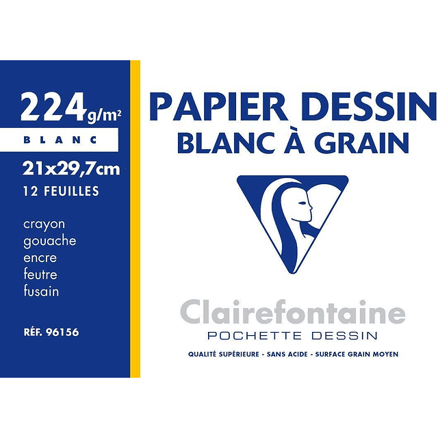 Papel Granulado "Blanc a Grain" 224 g - (3 tamaños)