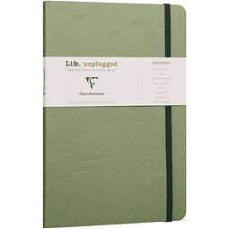 Clairefontaine Age A5 Roadbook Bag, Cuadros, 128 páginas, Verde