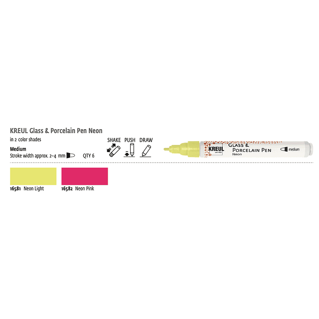 Marcadores para vidrio y porcelana - Neon (2 tonos)