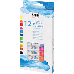 Set 12 Acuarelas KREUL El Greco - 12 ml