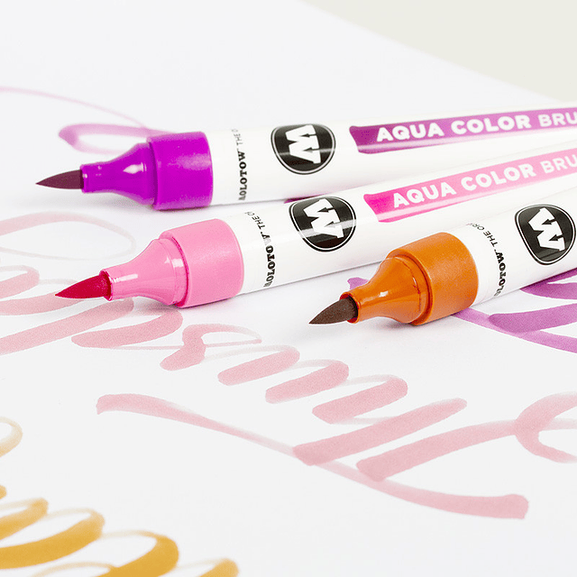 Brush Pen - Aqua Color Brush - Set Pastel