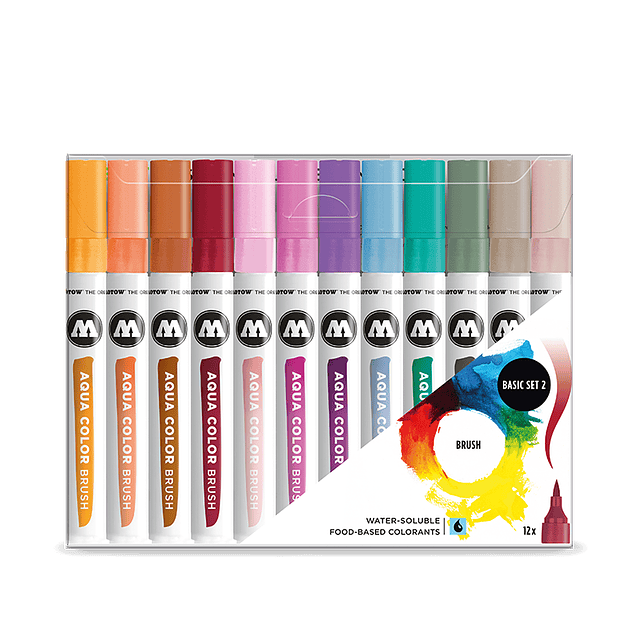 Brush Pen - Aqua Color Brush - Set Pastel