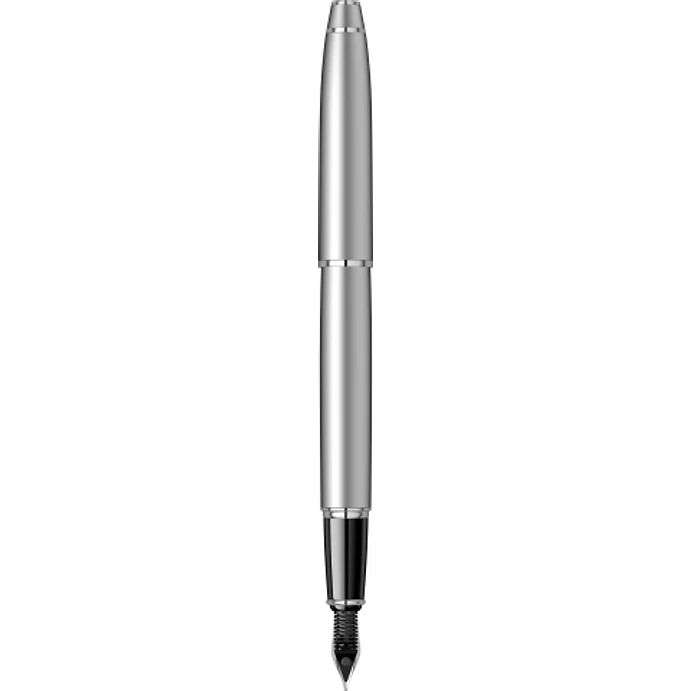 Pluma estilográfica Noble 35, acabado cromado mate, en estuche de lujo. 3