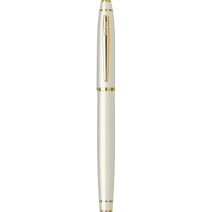 Pluma estilográfica Noble 35, color oro blanco, en estuche de lujo. 3