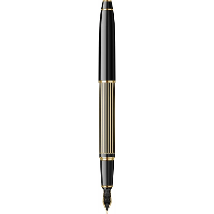 Pluma estilográfica Noble 35L negra y dorada en estuche de lujo. 4