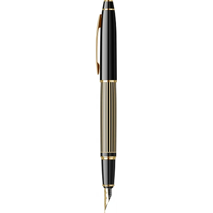 Pluma estilográfica Noble 35L negra y dorada en estuche de lujo. 3