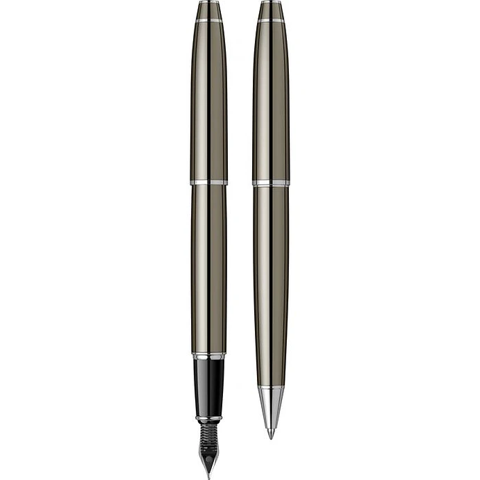 Juego de pluma estilográfica y bolígrafo Noble 35, plumín M, titanio. 3