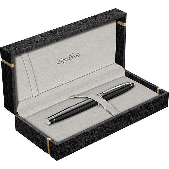 Bolígrafo Noble 35 Roller, acabado cromado negro 6