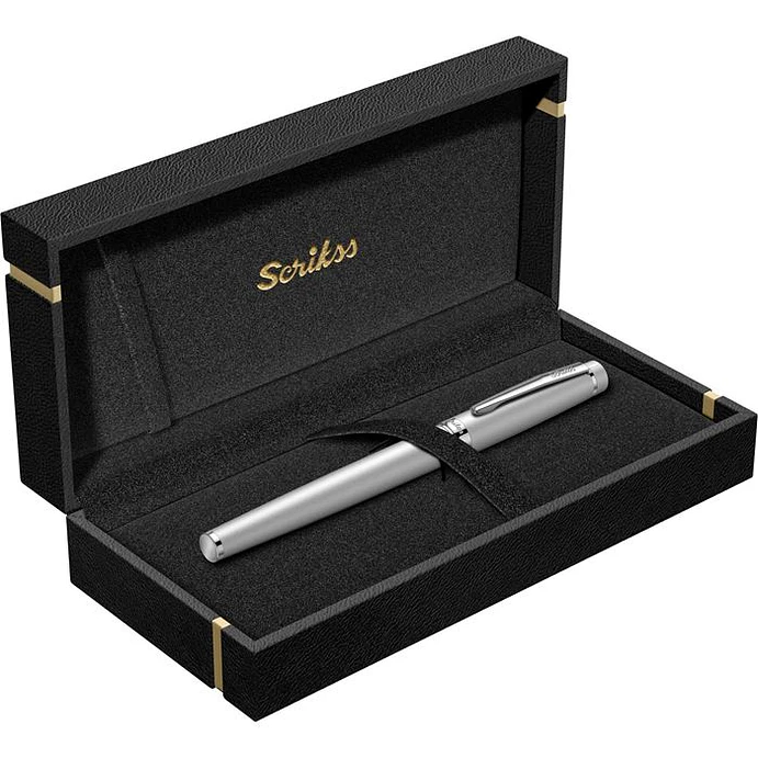 Pluma estilográfica Honour 38, plumín M, acabado cromado mate 5