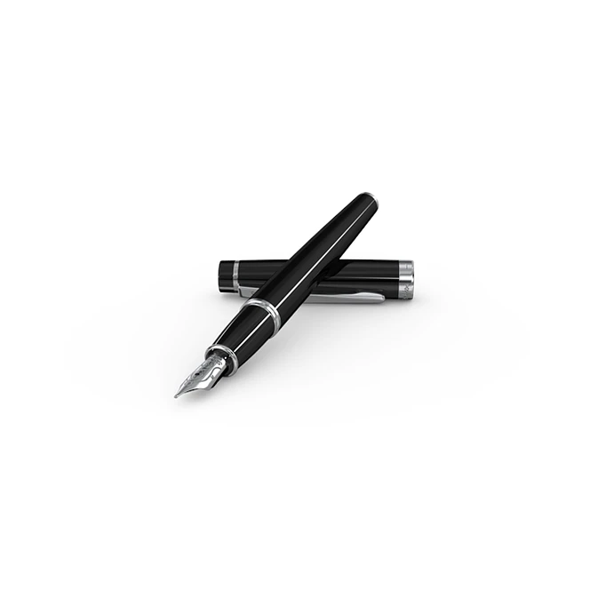 Pluma estilográfica Honour 38, plumín M, cromo negro 5
