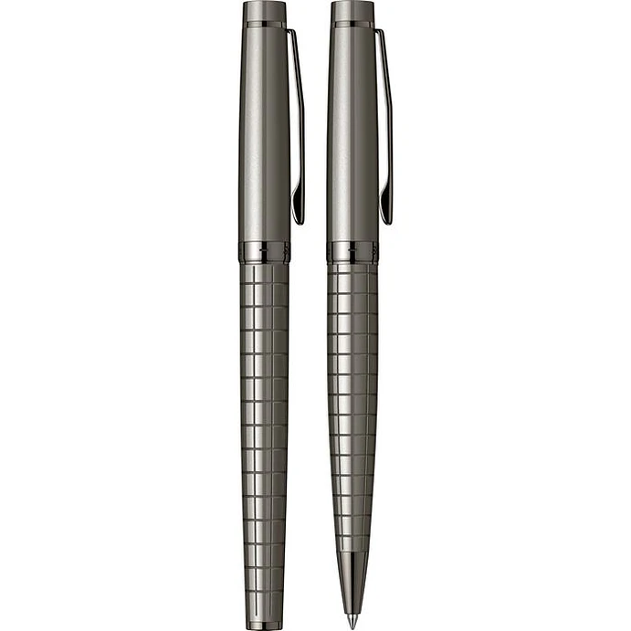 Juego de pluma estilográfica y bolígrafo Honour 38, plumín M, gris carbón. 4
