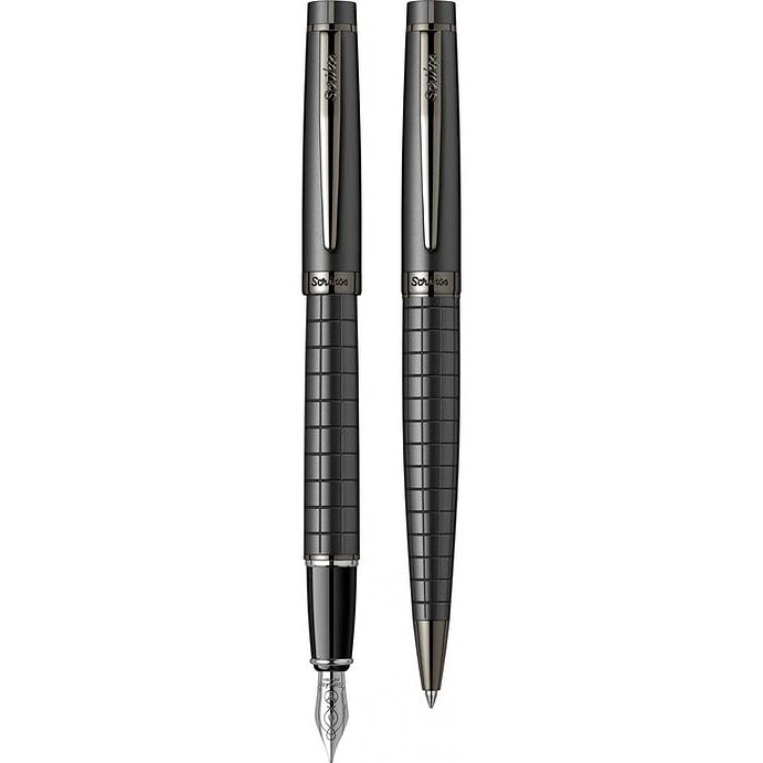 Juego de pluma estilográfica y bolígrafo Honour 38, plumín M, negro mate. 1