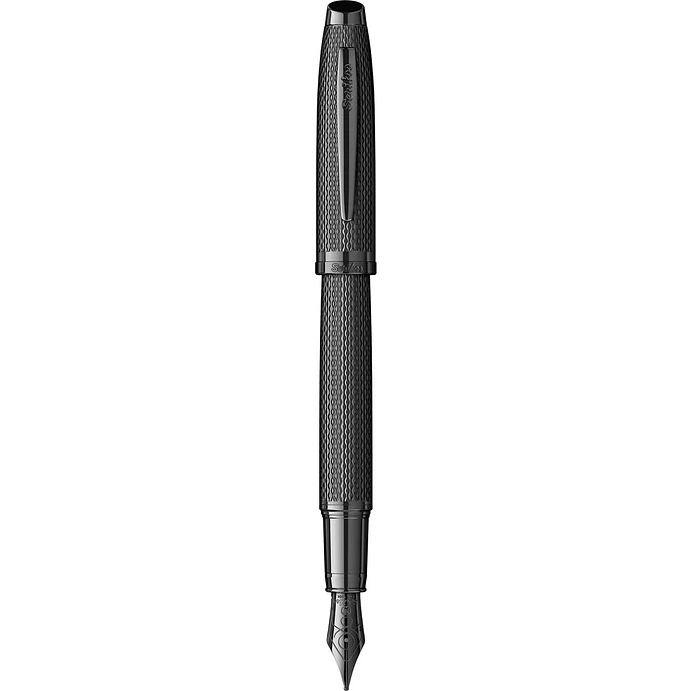 Pluma estilográfica 390 con plumín M, color negro mate. 1