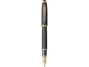 Pluma estilográfica 390, plumín M, negro mate y dorado.