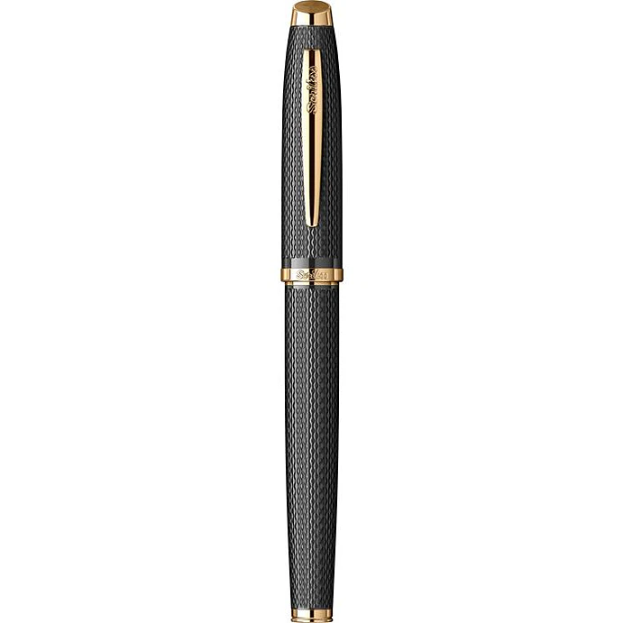 Pluma estilográfica 390, plumín M, negro mate y dorado. 3