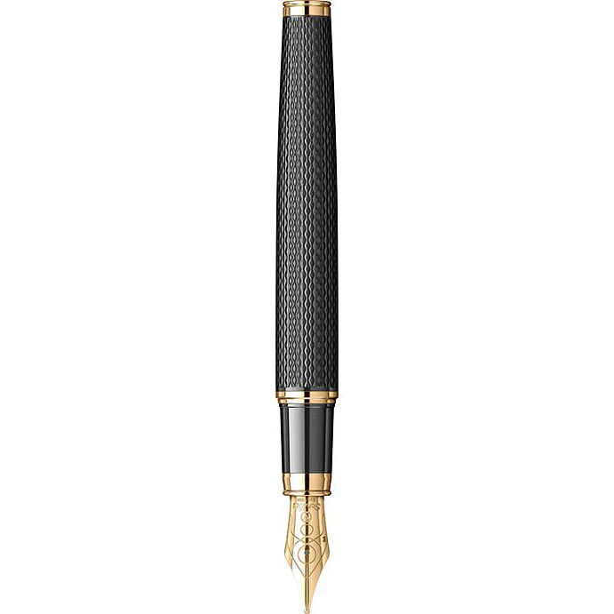 Pluma estilográfica 390, plumín M, negro mate y dorado. 4