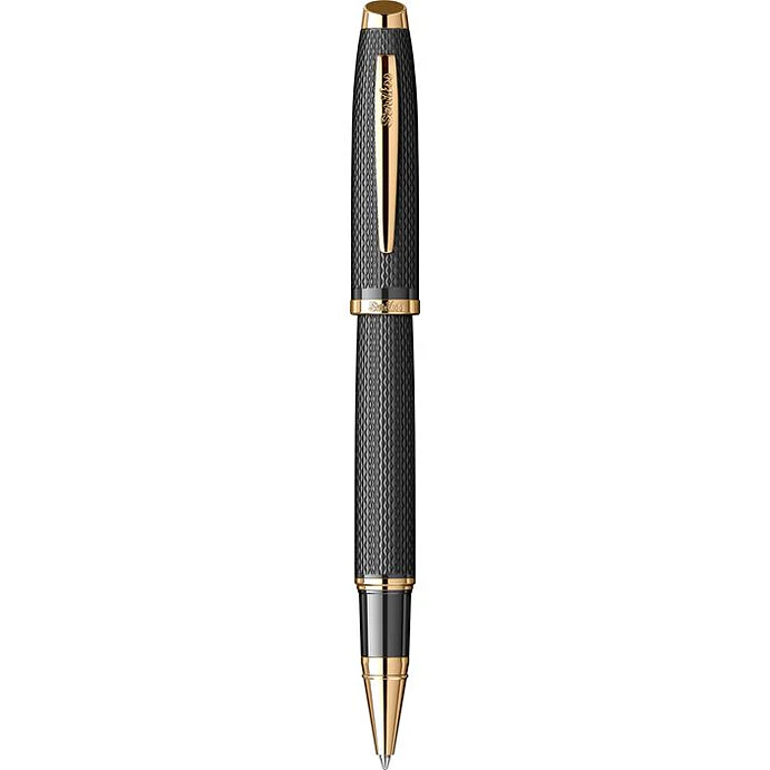 Bolígrafo roller 390 negro mate y dorado 1