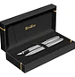Conjunto de pluma estilográfica y bolígrafo Venus 722W, plumín M, cromado. - Miniatura 5