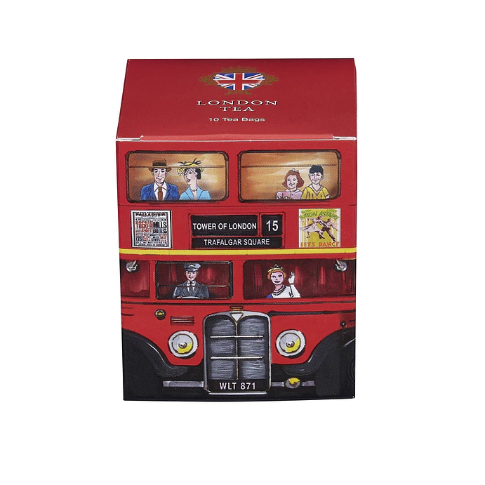 Great British Red Bus London Caja de 10 bolsitas de té 1
