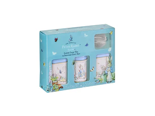 Beatrix Potter Set de regalo de mini latas de té e infusor