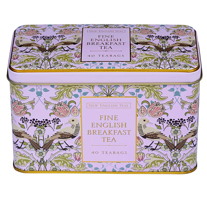 Song thrush, lata Rosa de 40 bolsitas de té EB 1