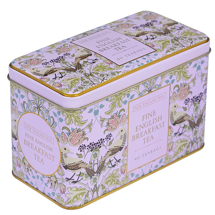 Song thrush, lata Rosa de 40 bolsitas de té EB 2