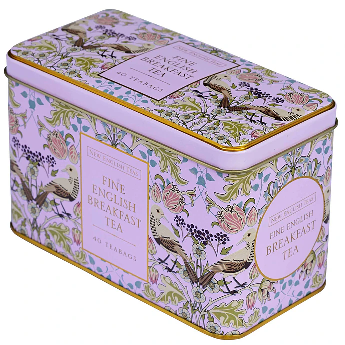 Song thrush, lata Rosa de 40 bolsitas de té EB 3