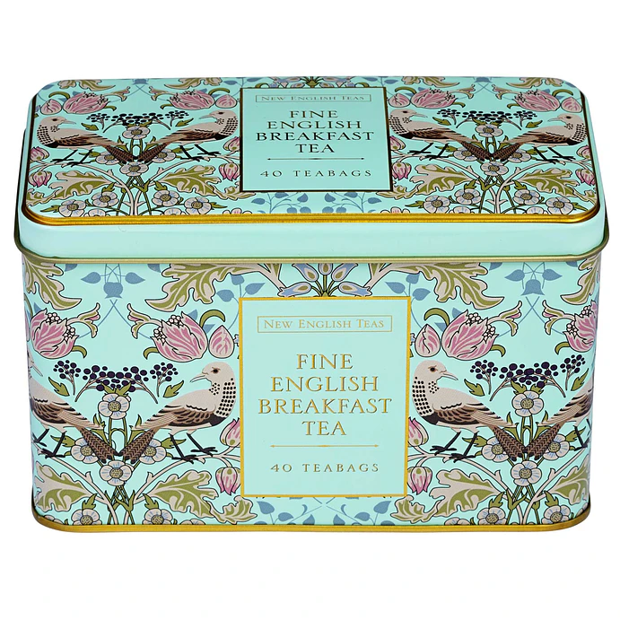 Song thrush, lata verde menta de 40 bolsitas de té EB 1