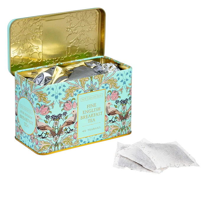 Song thrush, lata verde menta de 40 bolsitas de té EB 3