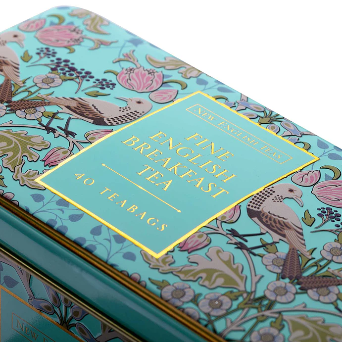 Song thrush, lata verde menta de 40 bolsitas de té EB 4