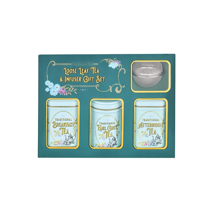 Vintage Victorian - Set de regalo de mini lata de té e infusor 2