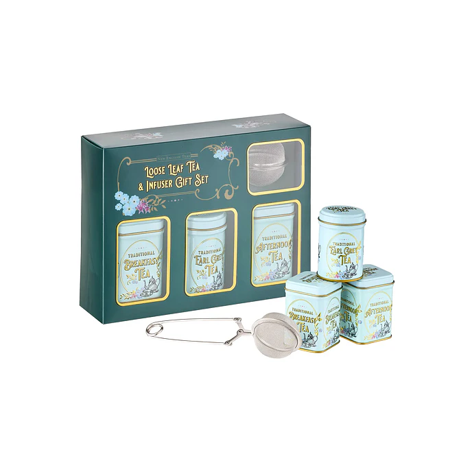 Vintage Victorian - Set de regalo de mini lata de té e infusor 4