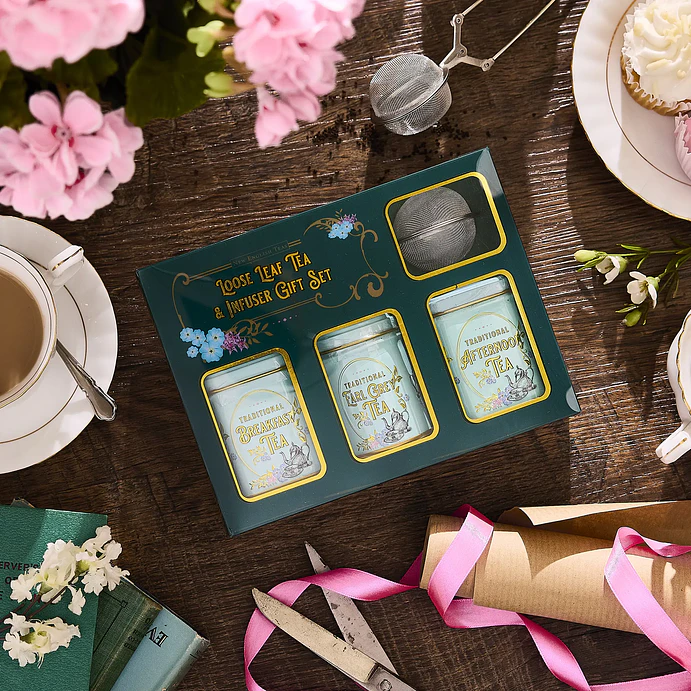 Vintage Victorian - Set de regalo de mini lata de té e infusor 1