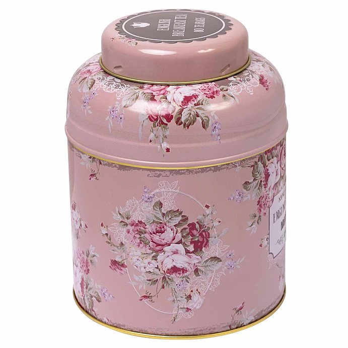 Caja de té con diseño floral vintage Rosa - 80 bolsitas de té English Breakfast 2