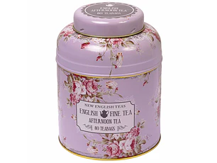 Caja de té con diseño floral vintage Lavanda - 80 bolsitas de té English Afternoon