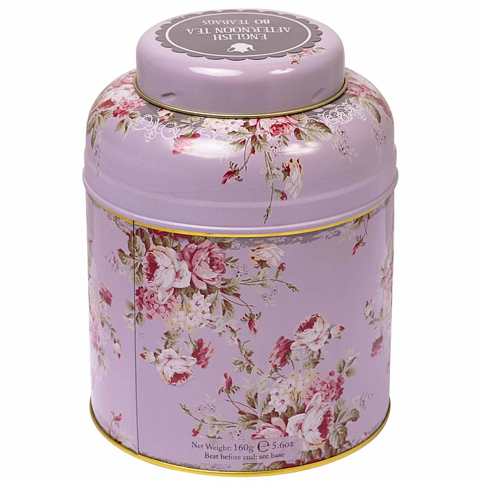 Caja de té con diseño floral vintage Lavanda - 80 bolsitas de té English Afternoon 2