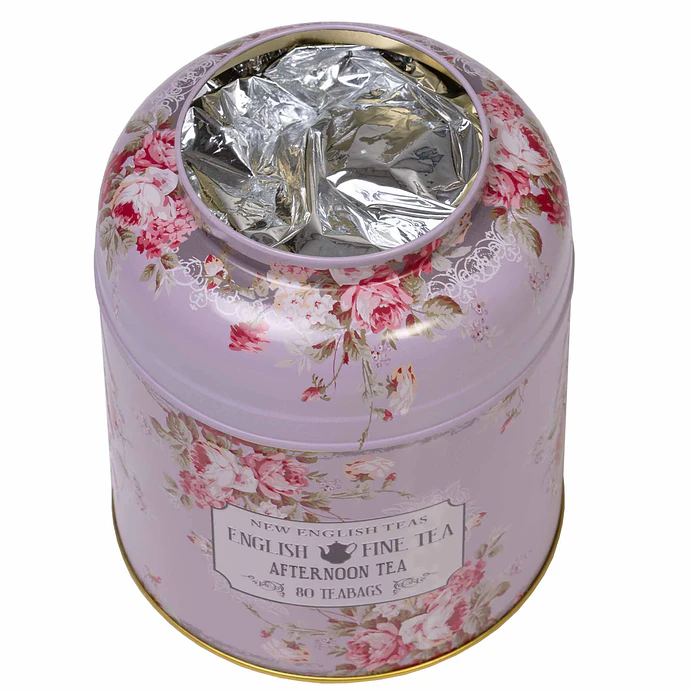 Caja de té con diseño floral vintage Lavanda - 80 bolsitas de té English Afternoon 3