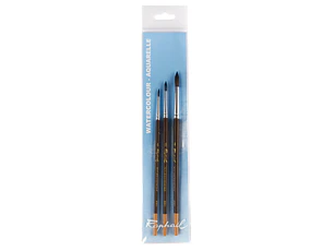 Set RAPHAEL 3 pinceles redondos para acuarela, imitación pelo de ardilla, sintético