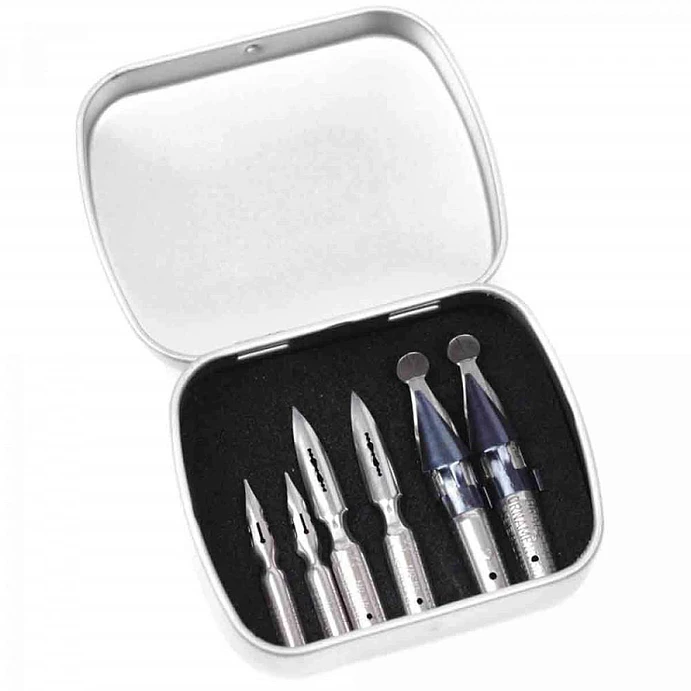 Caja con 6 plumas surtidas de dibujo 3