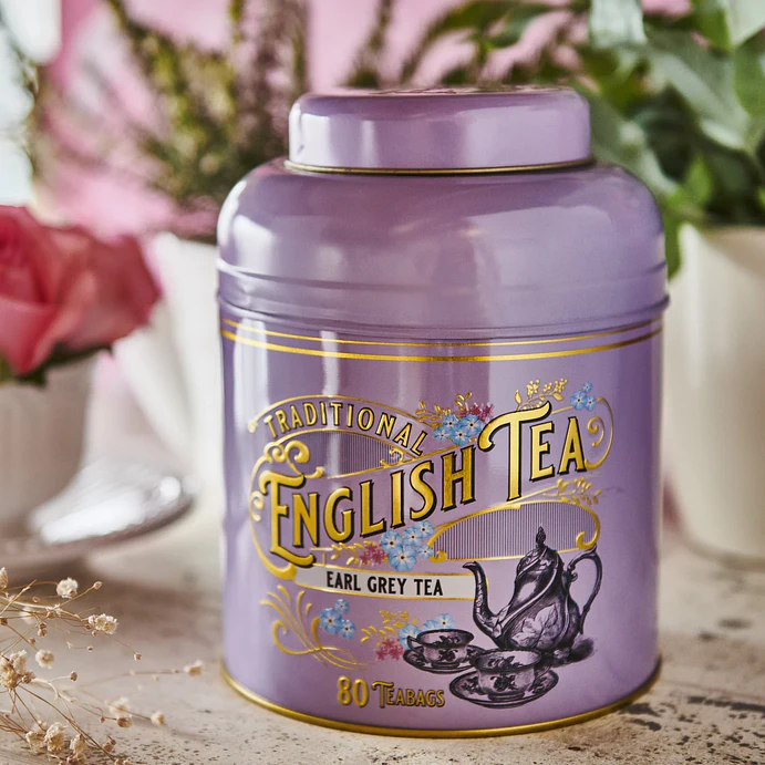 Juego de regalo de lata de té victoriana vintage 2