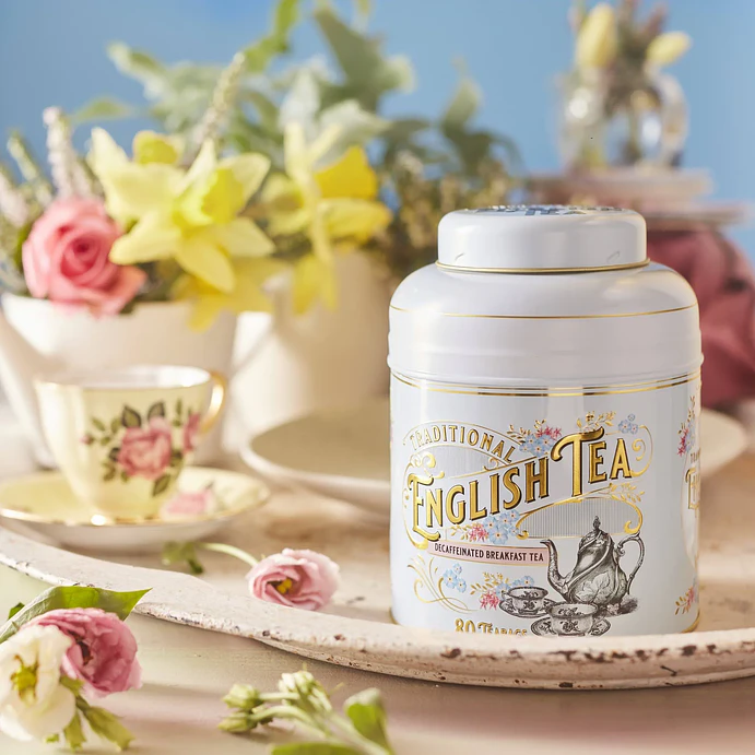 Juego de regalo de lata de té victoriana vintage 4